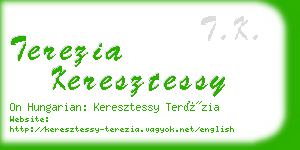 terezia keresztessy business card